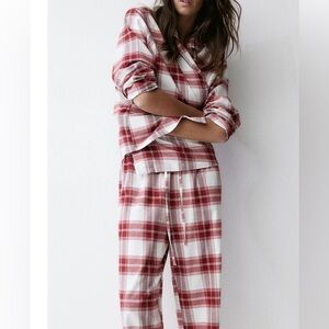 H&M Red and White Plaid  Pajama Sets  Size Small